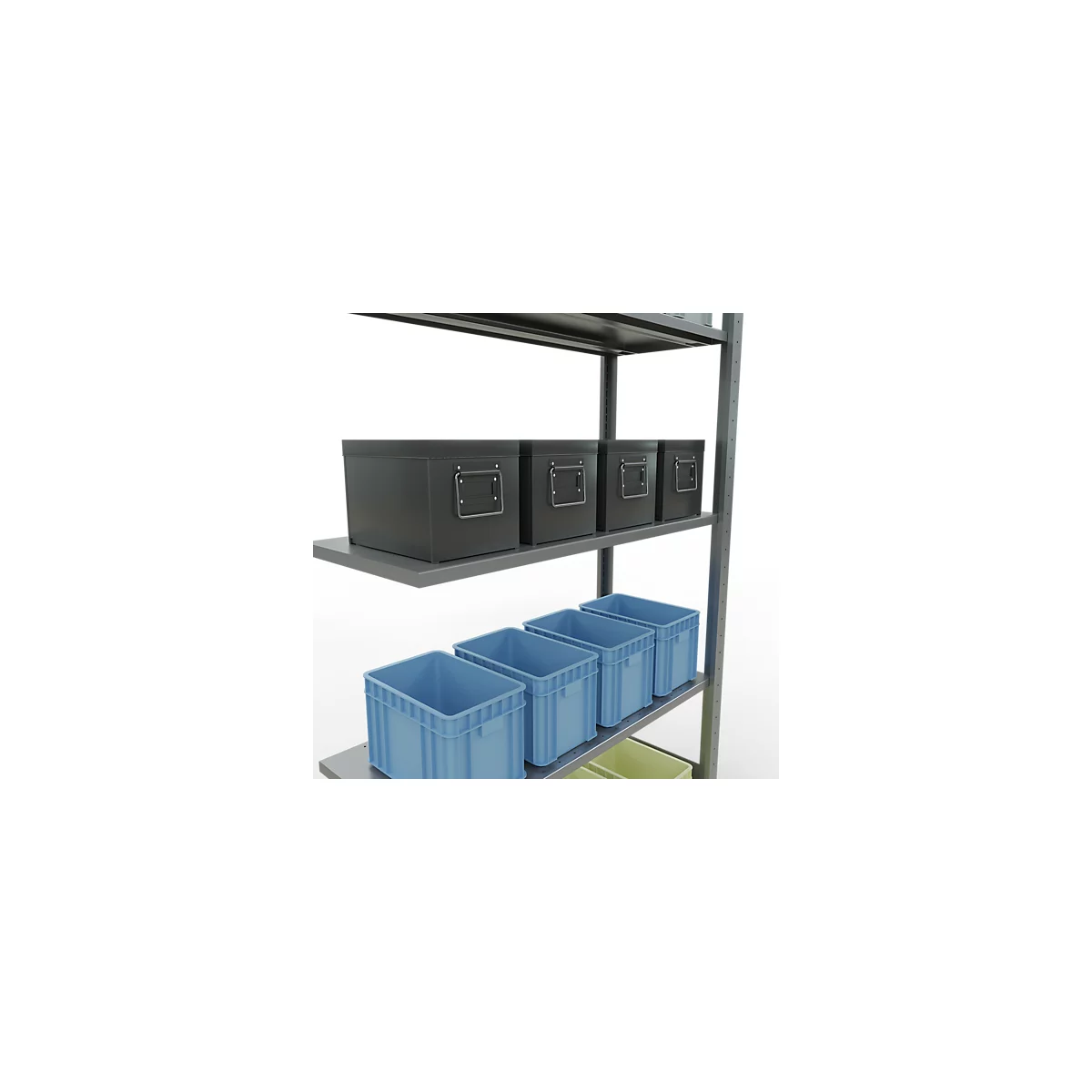SCHULTE Lagertechnik - Stapelbak met lengtevergrendeling - 2000x1000x400 mm, type 150 kg