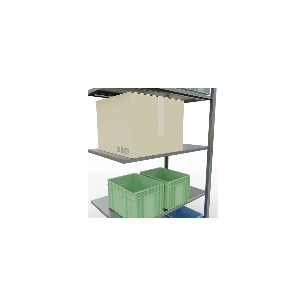 SCHULTE Lagertechnik - Stapelbak met lengtevergrendeling - 2000x1000x600 mm, type 150 kg
