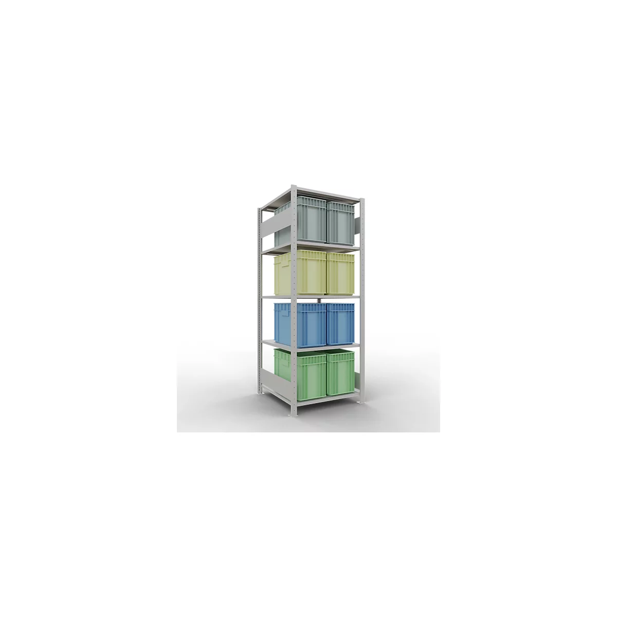 SCHULTE Lagertechnik - Stapelbare onderkast met lengtebalk - 2000x750x800 mm, type 150 kg