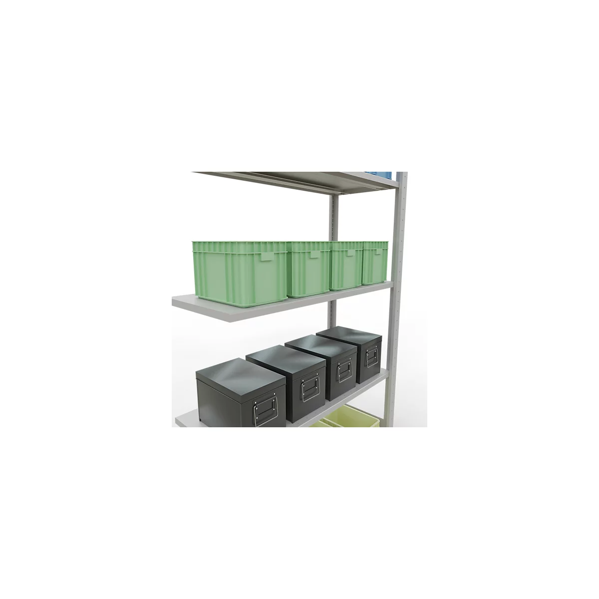 SCHULTE Lagertechnik - Stecks.Anbaur.mit Längenriegel - 2000x1000x400 mm, Typ 150 kg
