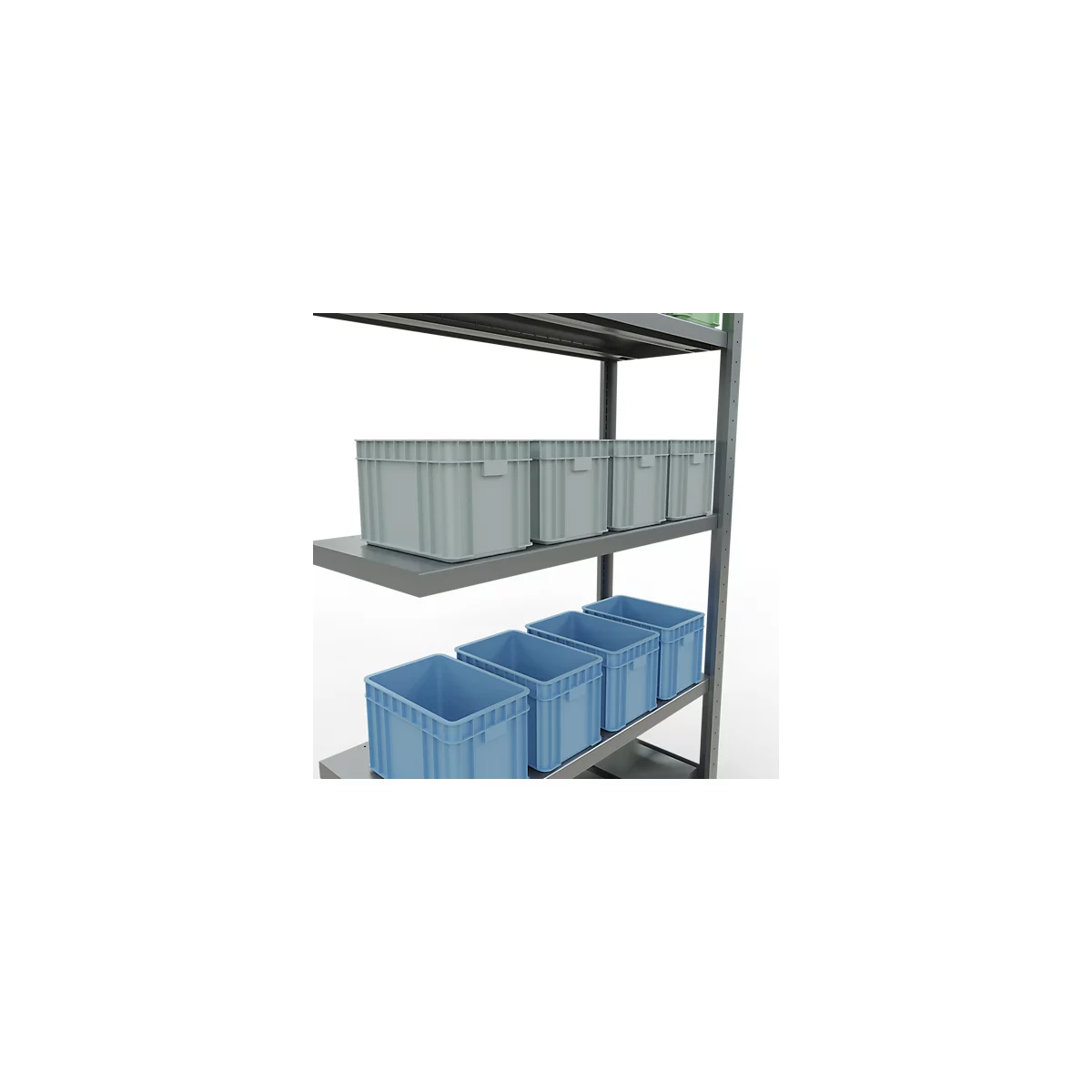 SCHULTE Lagertechnik - Stecks.Anbaur.mit Längenriegel - 2000x1000x400 mm, Typ 250 kg