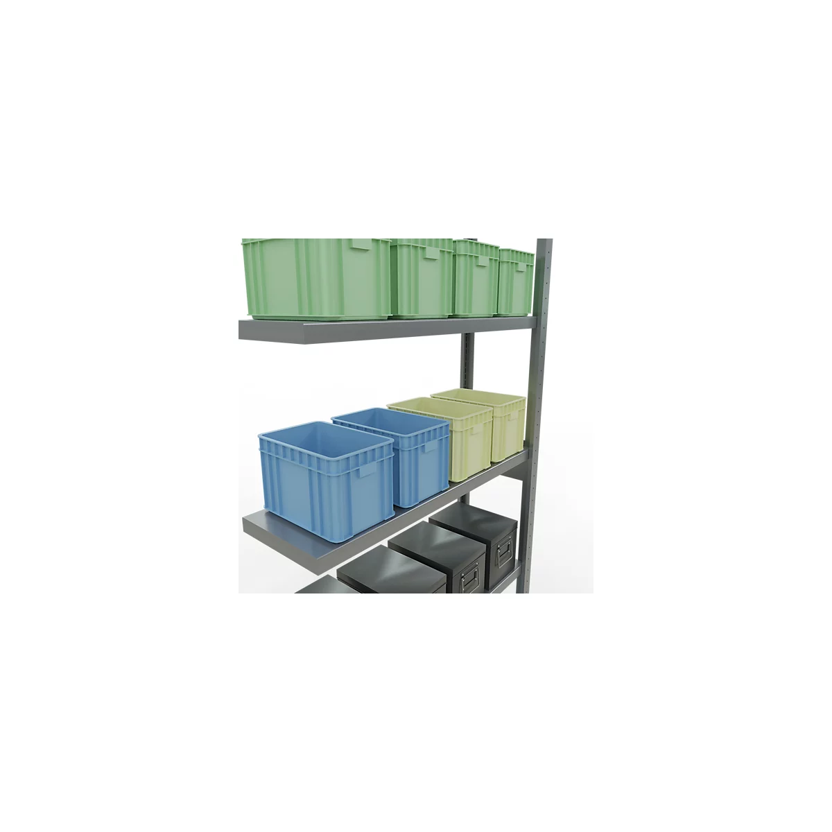 SCHULTE Lagertechnik - Stecks.Anbaur.mit Längenriegel - 2500x1000x300 mm, Typ 250 kg