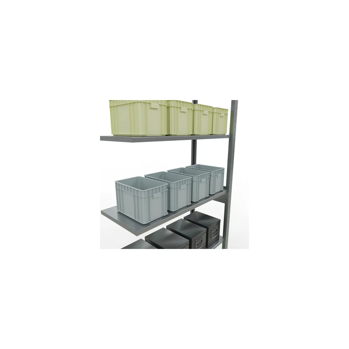 SCHULTE Lagertechnik - Stecks.Anbaur.mit Längenriegel - 2500x1000x400 mm, Typ 150 kg