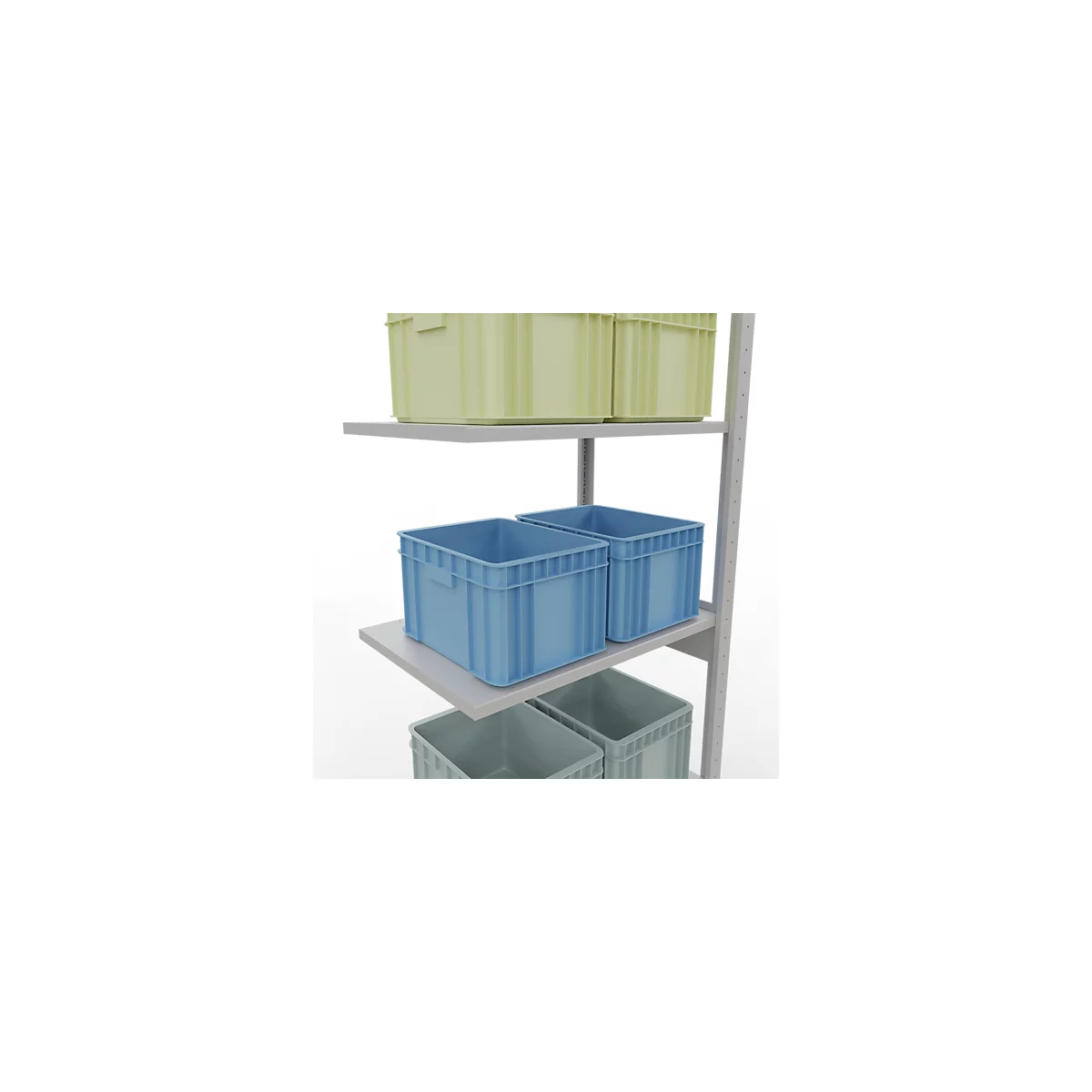 SCHULTE Lagertechnik - Stecks.Anbaur. mit Längenriegel - 2500x750x500 mm, Typ 150 kg