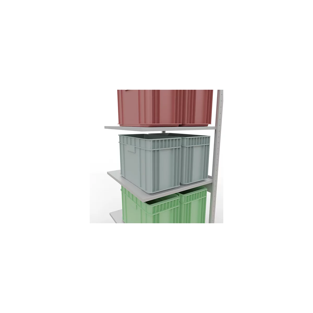 SCHULTE Lagertechnik - Stecks.Anbaur. mit Längenriegel - 2500x750x800 mm, Typ 150 kg
