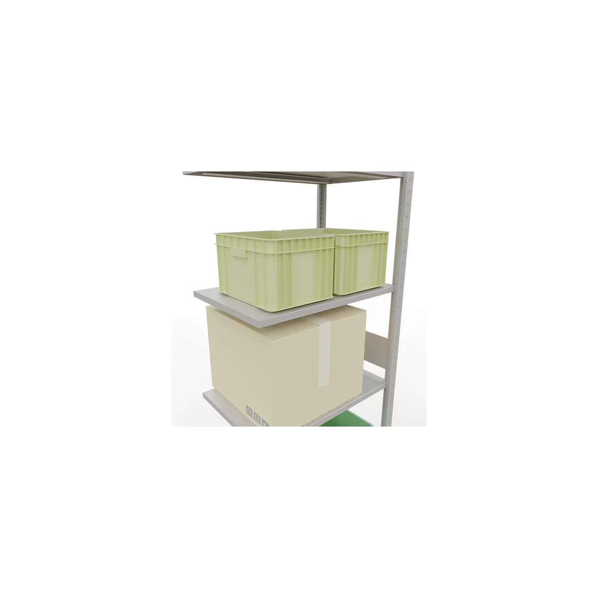 SCHULTE Lagertechnik - Stecks.Anbaur. mit Längenriegel - 3000x750x500 mm, Typ 150 kg