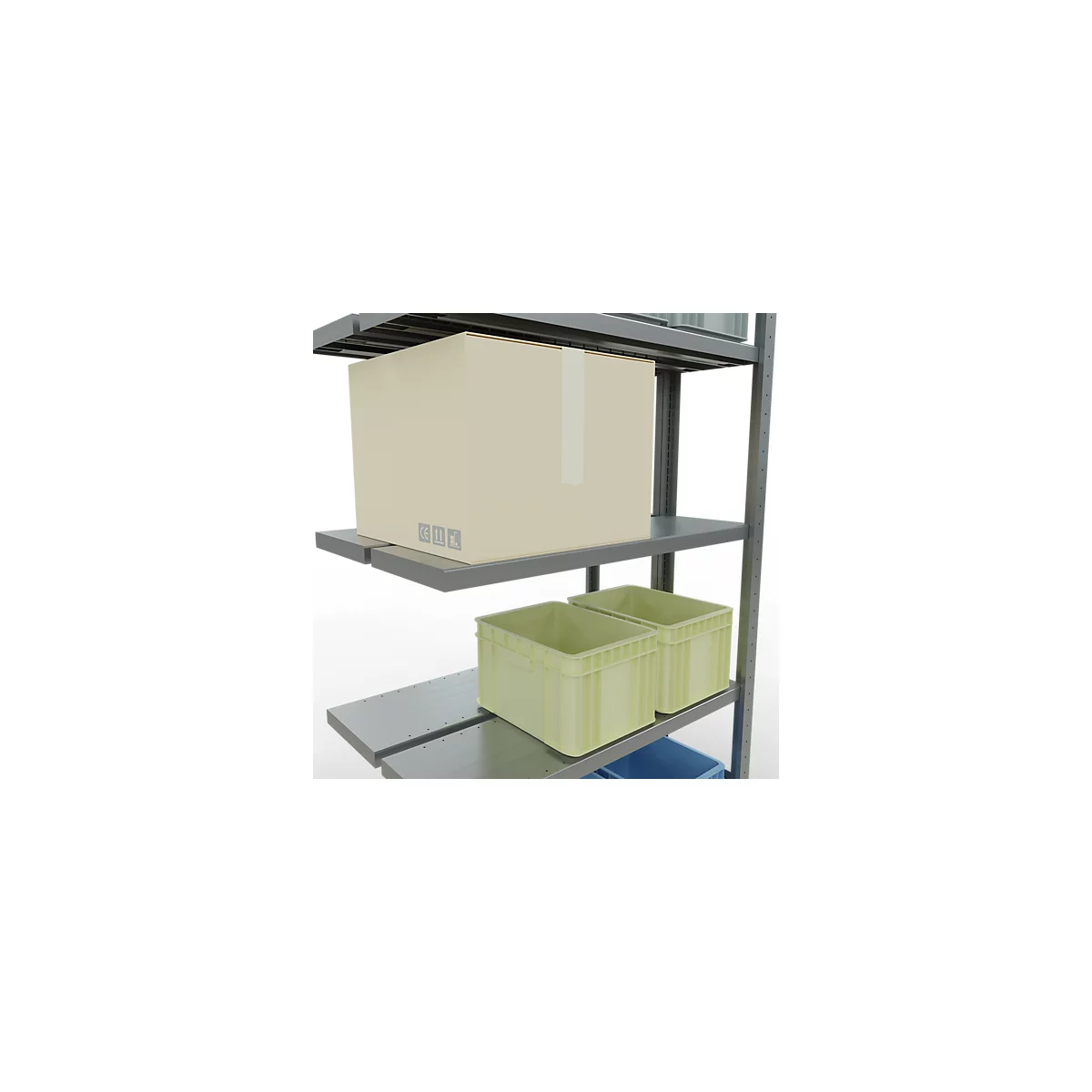 SCHULTE Lagertechnik - Stecks.Doppelanbaur. Typ 250 kg - 2000x1000x2x300 mm, 10 Böden