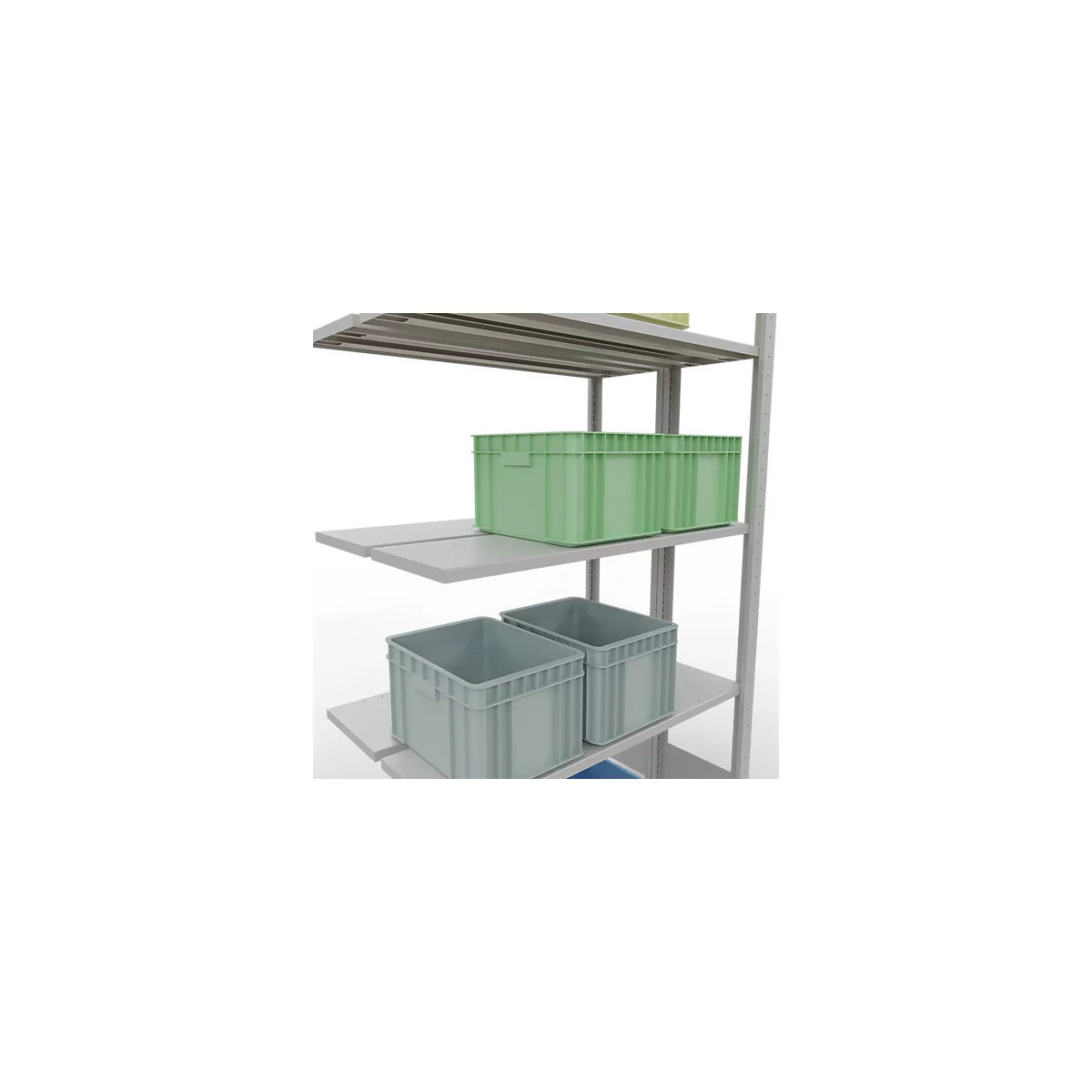 SCHULTE Lagertechnik - Stecks.Doppelanbauregal Typ 150 - 2000x1000x2x300 mm 2x5 Böden