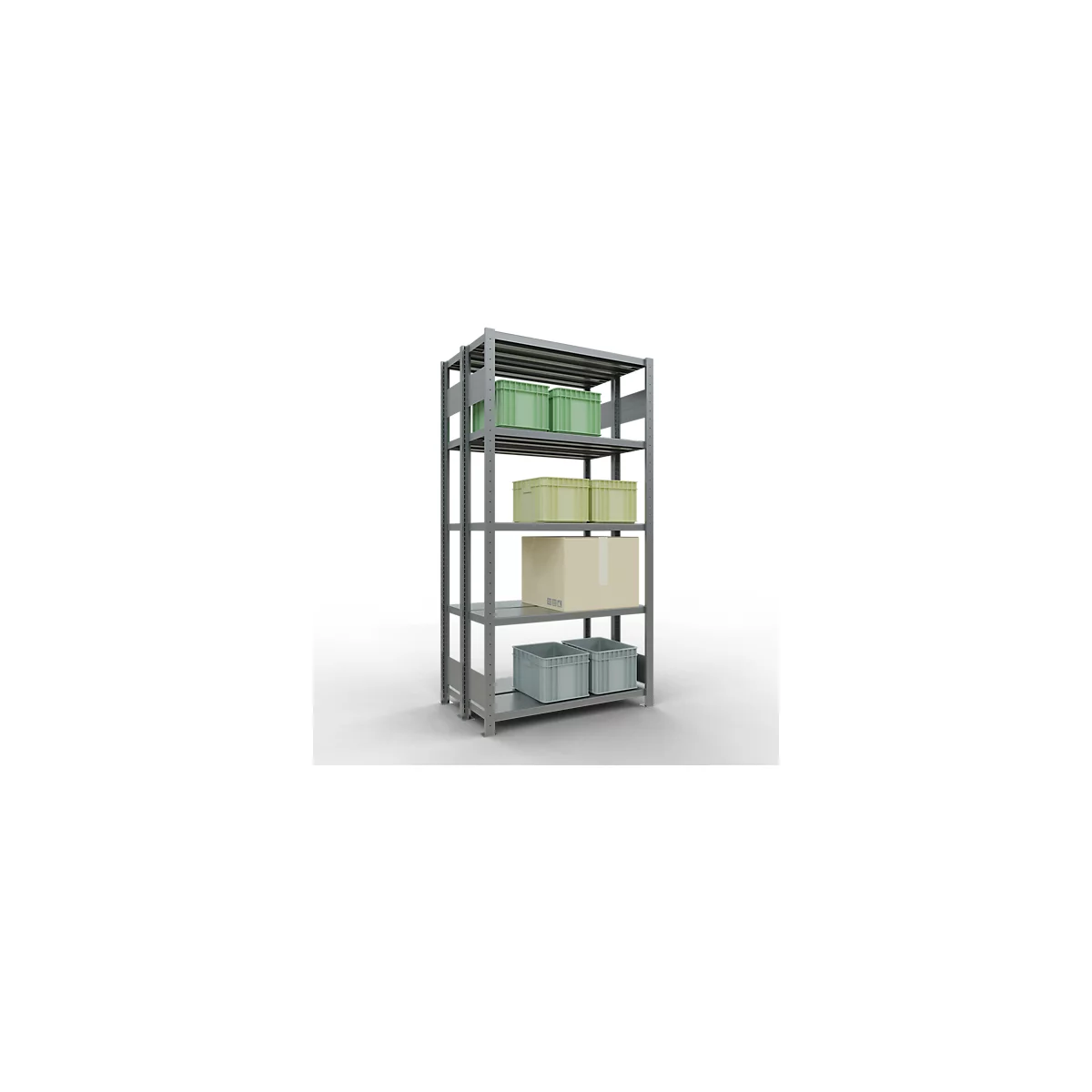 SCHULTE Lagertechnik - Stecks.Doppelgrundr. Typ 250 kg - 2000x1000x2x300 mm, 10 Böden