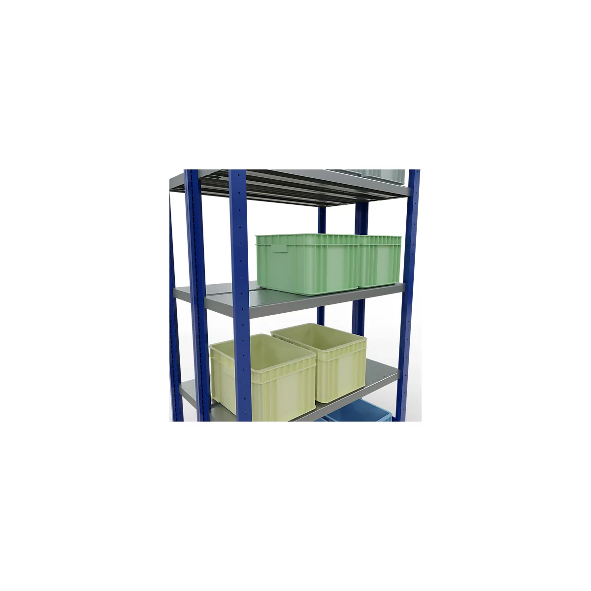 SCHULTE Lagertechnik - Stecks.Doppelgrundr. Typ 250 kg - 2000x1000x2x300 mm, 10 Böden