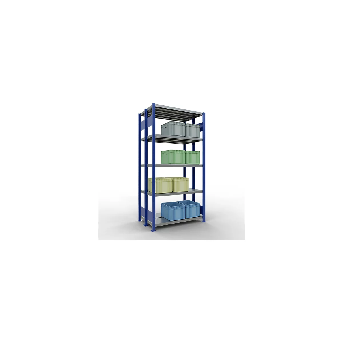 SCHULTE Lagertechnik - Stecks.Doppelgrundr. Typ 250 kg - 2000x1000x2x300 mm, 10 Böden