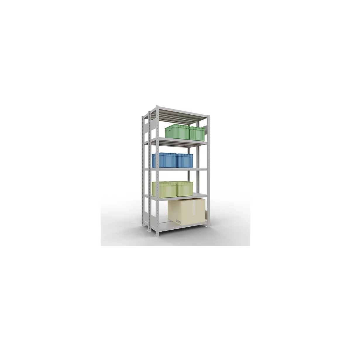 SCHULTE Lagertechnik - Stecks.Doppelgrundr. Typ 250 kg - 2000x1000x2x300 mm, 10 Böden