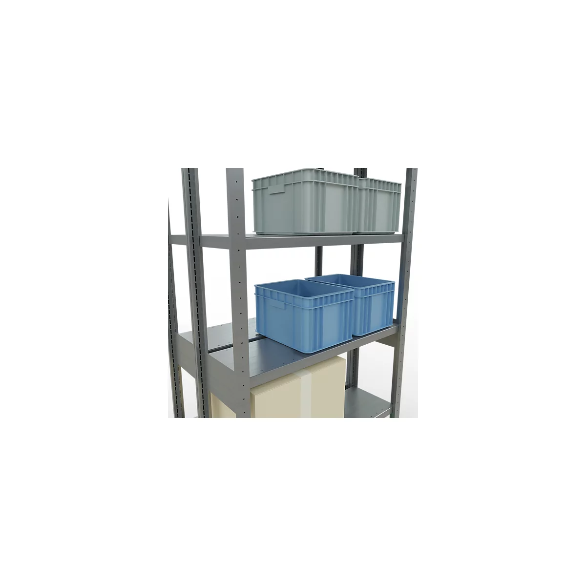 SCHULTE Lagertechnik - Stecks.Doppelgrundr. Typ 250 kg - 2500x1000x2x300 mm, 12 Böden