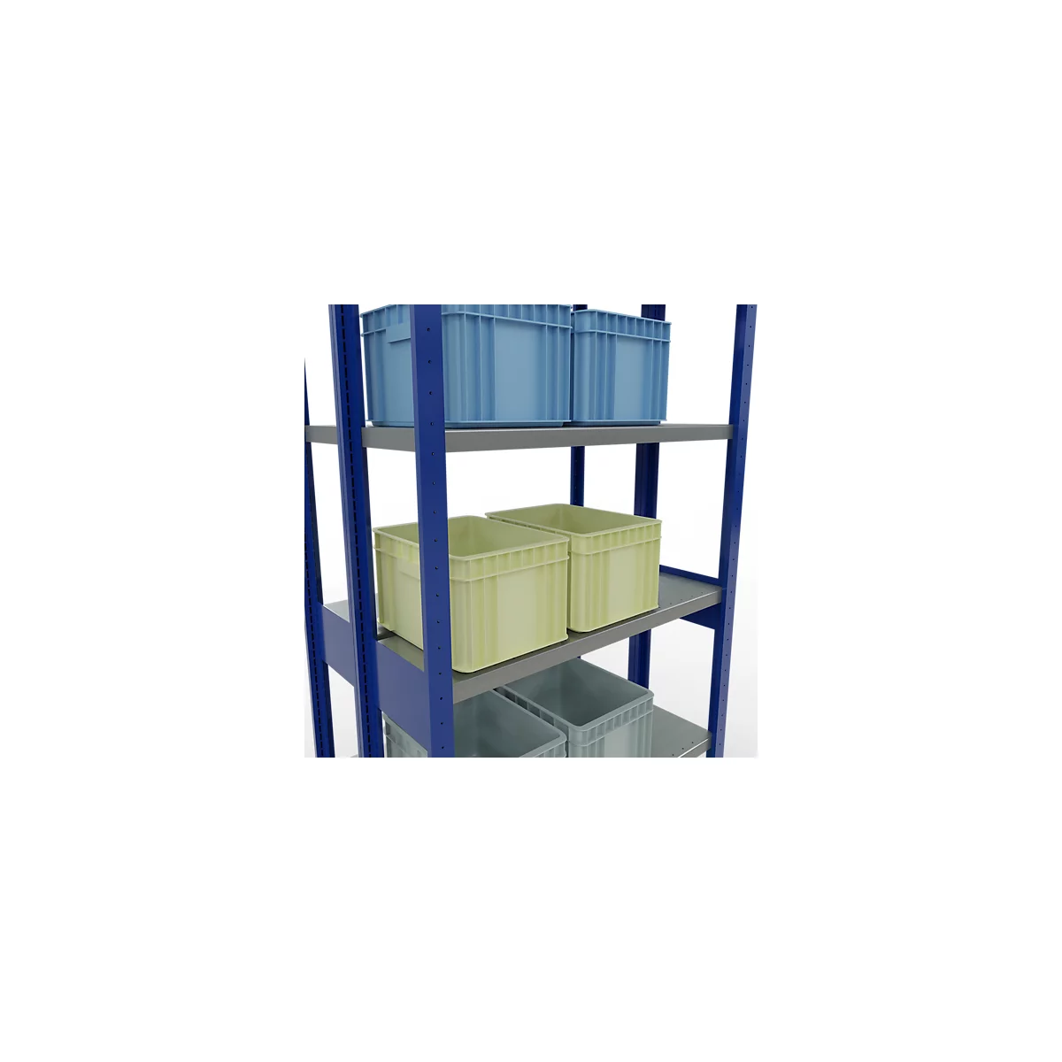 SCHULTE Lagertechnik - Stecks.Doppelgrundr. Typ 250 kg - 2500x1000x2x300 mm, 12 Böden