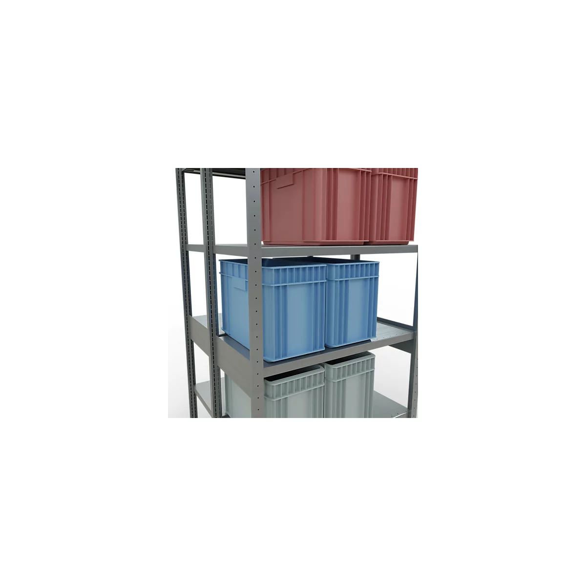 SCHULTE Lagertechnik - Stecks.Doppelgrundr. Typ 250 kg - 2500x1000x2x500 mm, 12 Böden