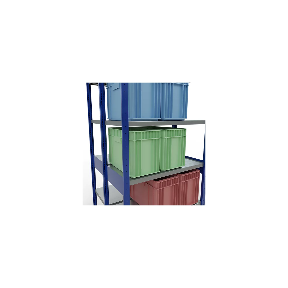 SCHULTE Lagertechnik - Stecks.Doppelgrundr. Typ 250 kg - 2500x1000x2x500 mm, 12 Böden