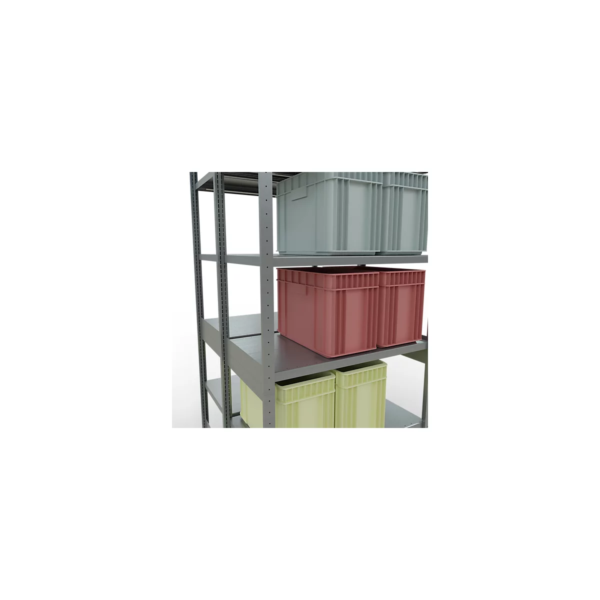 SCHULTE Lagertechnik - Stecks.Doppelgrundr. Typ 250 kg - 2500x1000x2x600 mm, 12 Böden