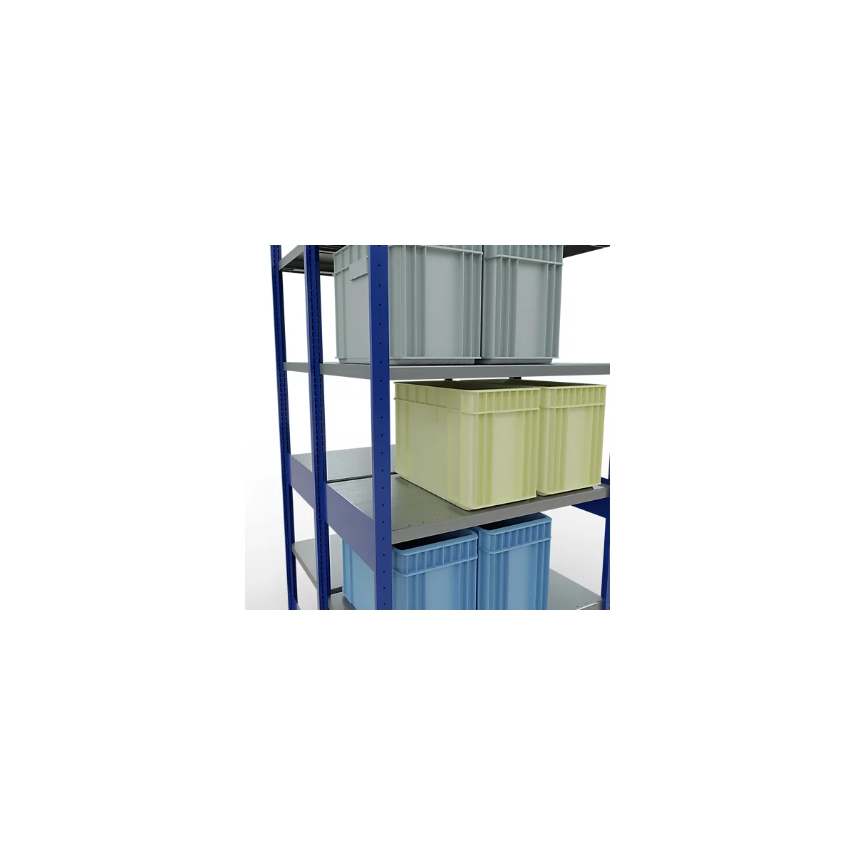 SCHULTE Lagertechnik - Stecks.Doppelgrundr. Typ 250 kg - 2500x1000x2x600 mm, 12 Böden