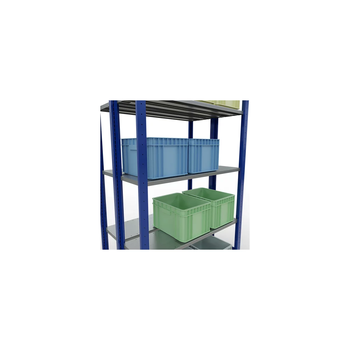 SCHULTE Lagertechnik - Stecks.Doppelgrundregal Typ 150 - 2000x1000x2x300 mm 2x5 Böden