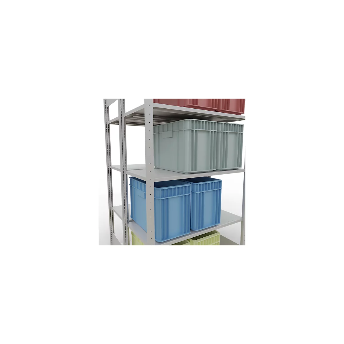 SCHULTE Lagertechnik - Stecks.Doppelgrundregal Typ 150 - 2000x1000x2x500 mm 2x5 Böden