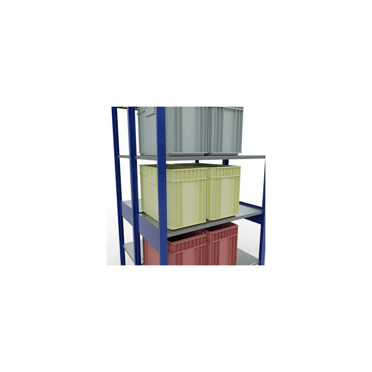 SCHULTE Lagertechnik - Stecks.Doppelgrundregal Typ 150 - 2500x1000x500 mm, 2x6 Böden