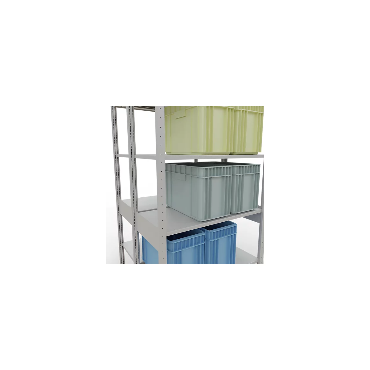 SCHULTE Lagertechnik - Stecks.Doppelgrundregal Typ 150 - 2500x1000x500 mm, 2x6 Böden