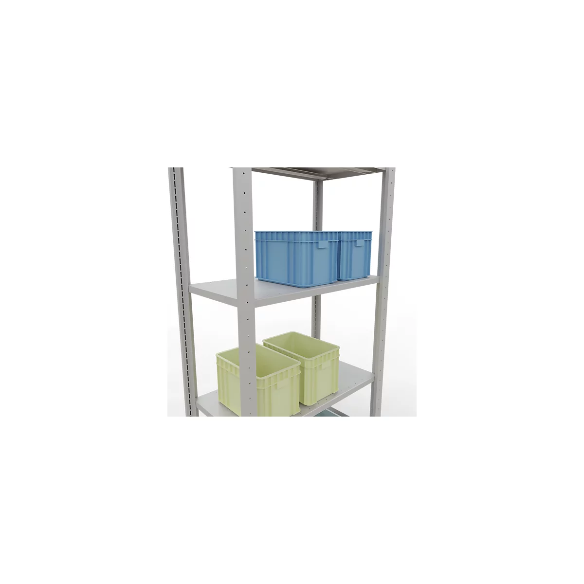 SCHULTE Lagertechnik - Stecks.Grundr. mit Längenriegel - 2000x750x400 mm, Typ 150 kg