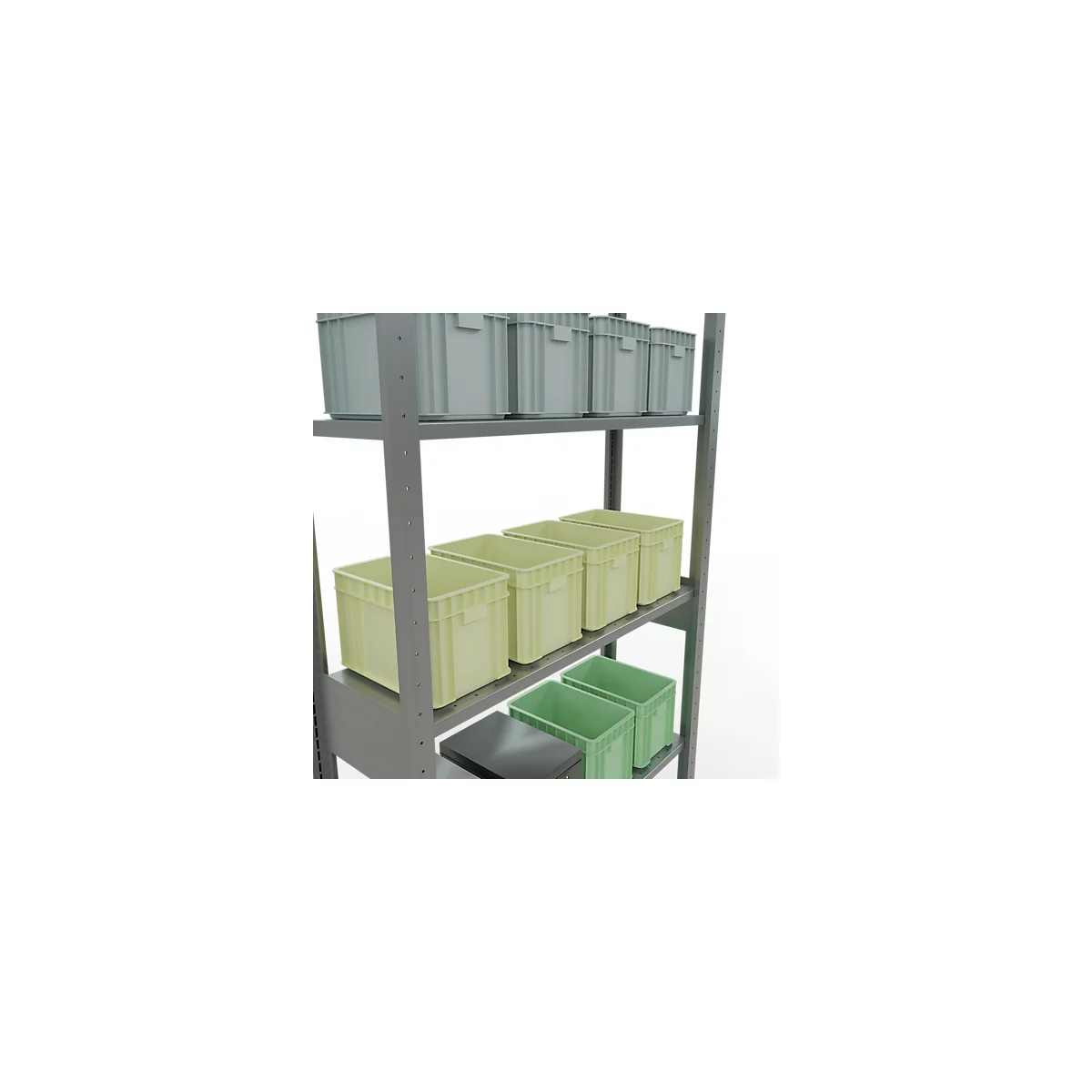 SCHULTE Lagertechnik - Stecks.Grundr.mit Längenriegel - 2500x1000x300 mm, Typ 150 kg