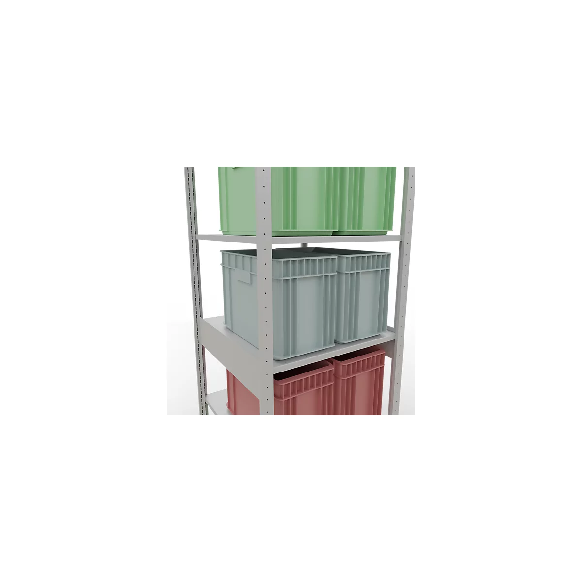 SCHULTE Lagertechnik - Stecks.Grundr. mit Längenriegel - 2500x750x800 mm, Typ 150 kg