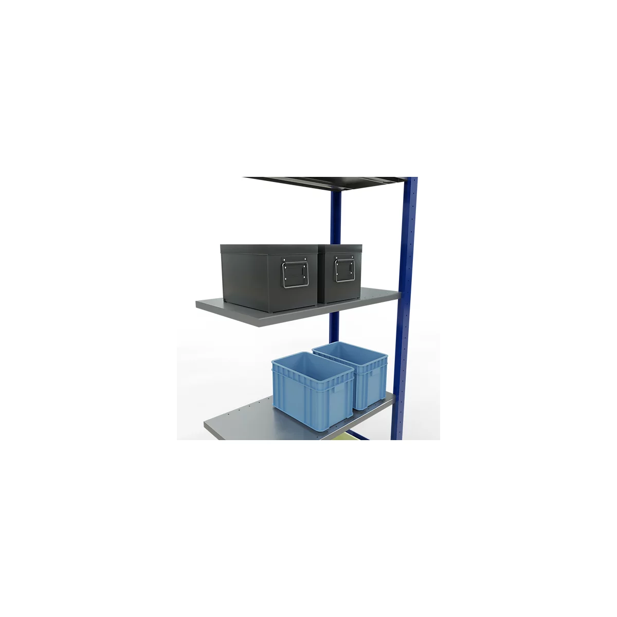 SCHULTE Lagertechnik - Stecksystem Anbauregal - 2000x 750x400 mm, Typ 150 kg