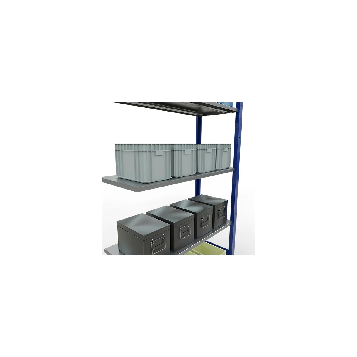 SCHULTE Lagertechnik - Stecksystem Anbauregal - 2000x1000x400 mm, Typ 150 kg