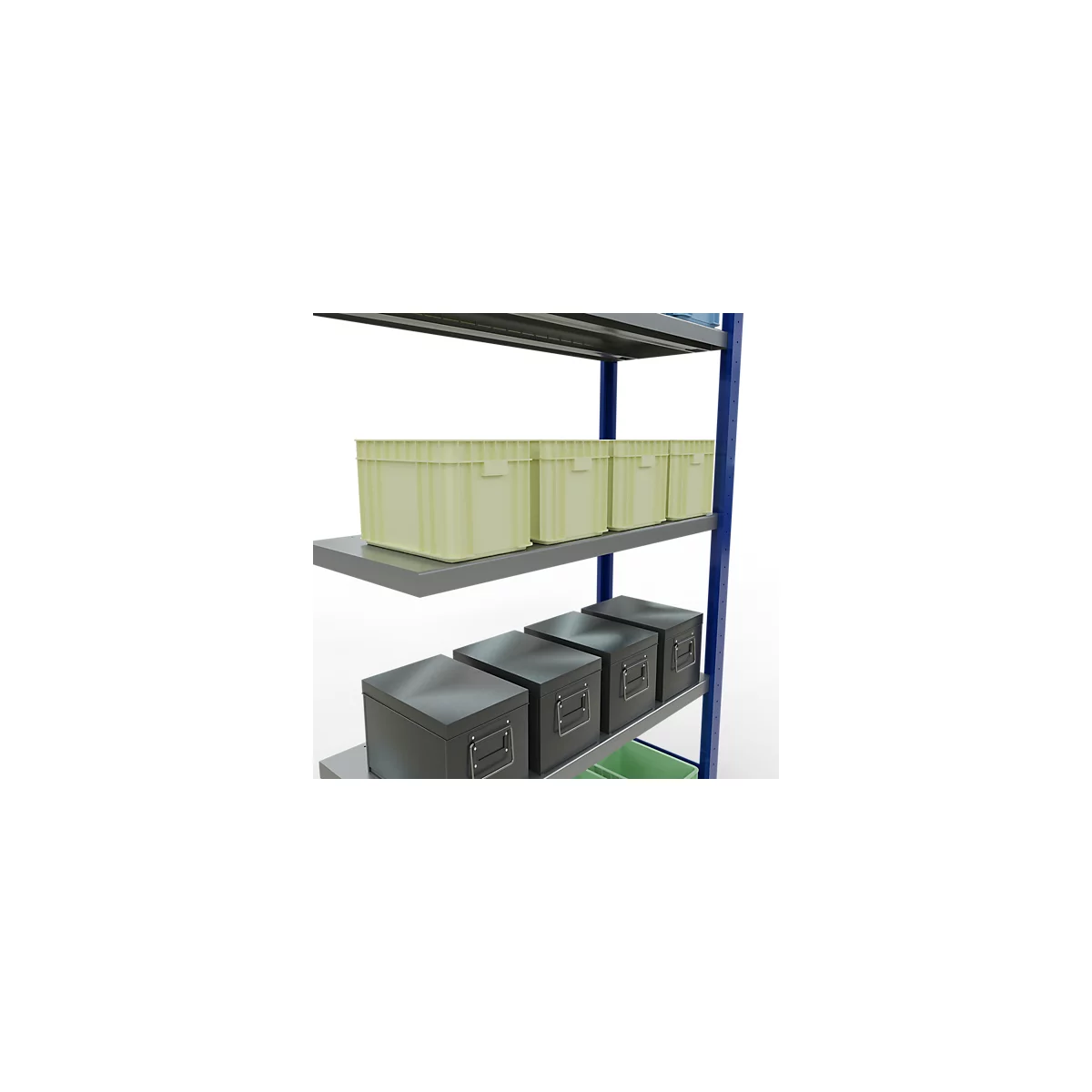 SCHULTE Lagertechnik - Stecksystem Anbauregal - 2000x1000x400 mm, Typ 250 kg
