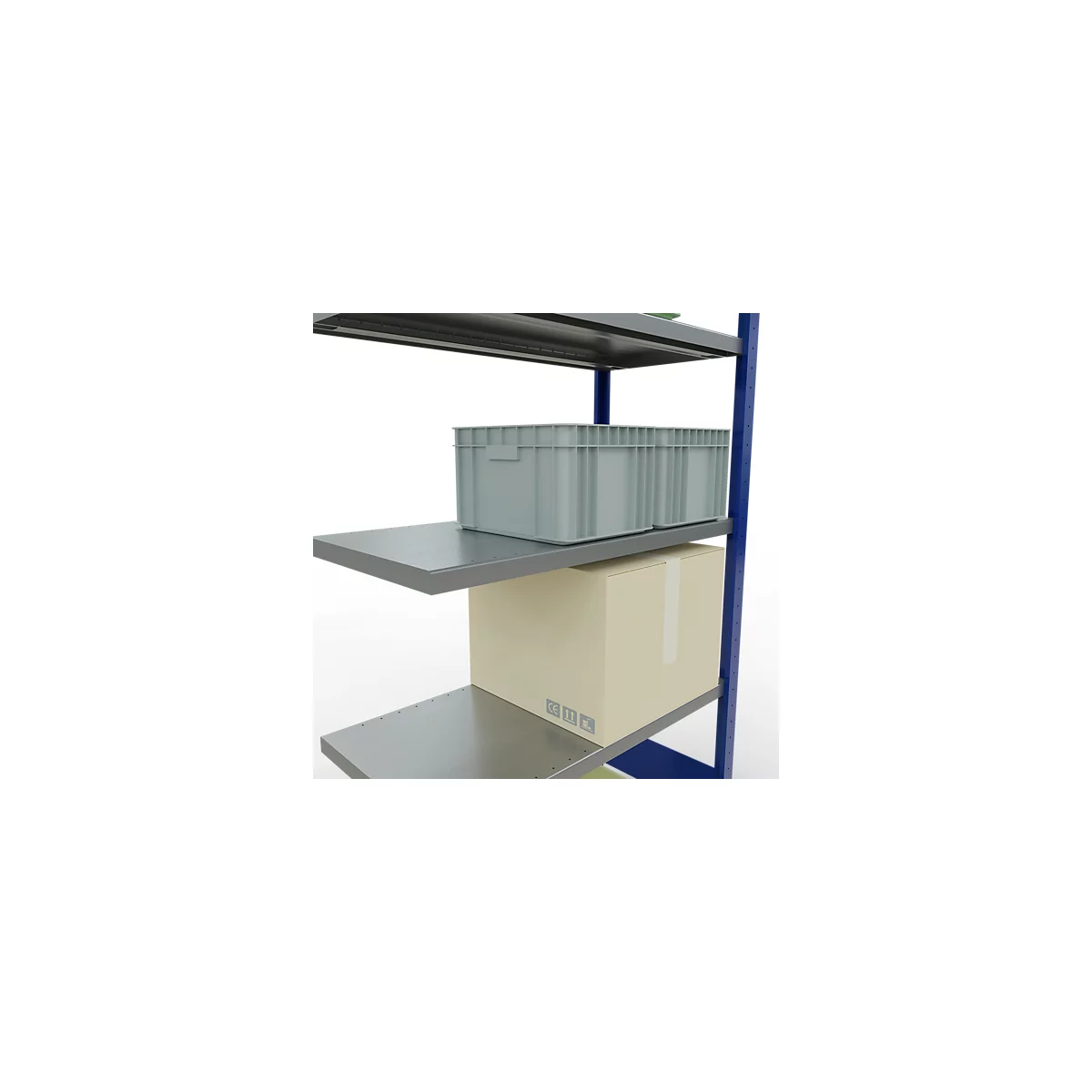 SCHULTE Lagertechnik - Stecksystem Anbauregal - 2000x1000x500 mm, Typ 250 kg