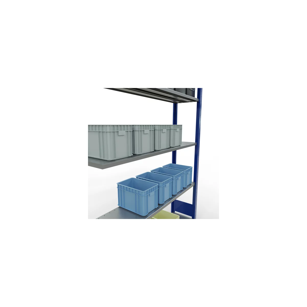 SCHULTE Lagertechnik - Stecksystem Anbauregal - 2000x1300x300 mm, Typ 150 kg