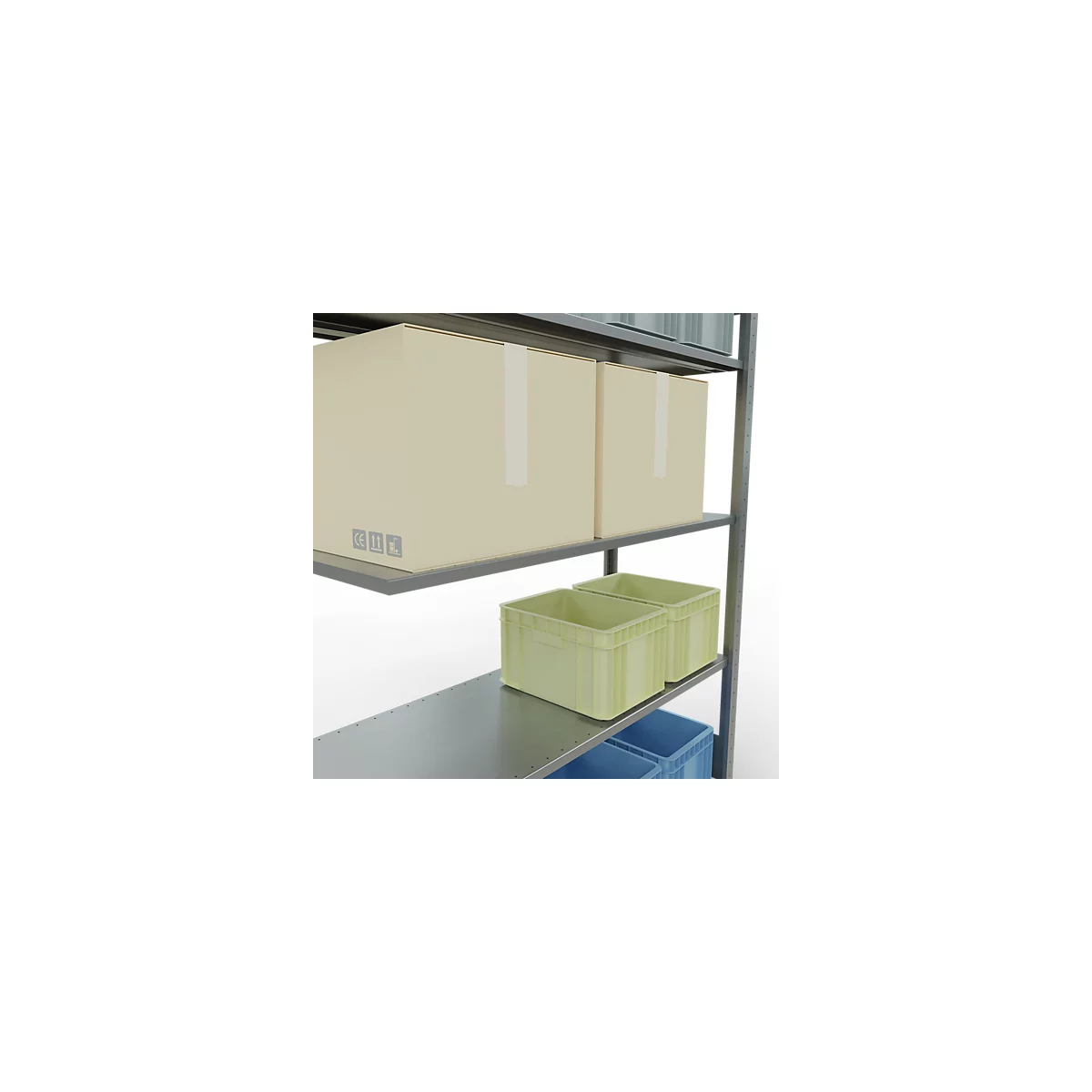 SCHULTE Lagertechnik - Stecksystem Anbauregal - 2000x1300x500 mm, Typ 150 kg