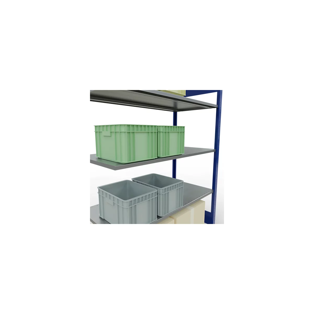 SCHULTE Lagertechnik - Stecksystem Anbauregal - 2000x1300x600 mm, Typ 150 kg
