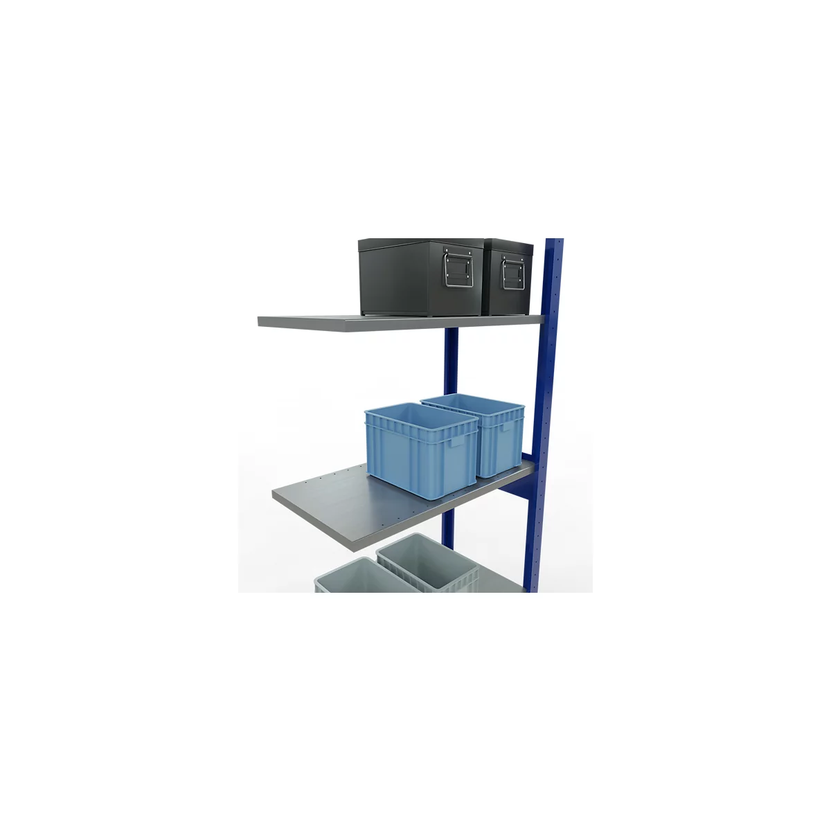 SCHULTE Lagertechnik - Stecksystem Anbauregal - 2500x 750x400 mm, Typ 150 kg