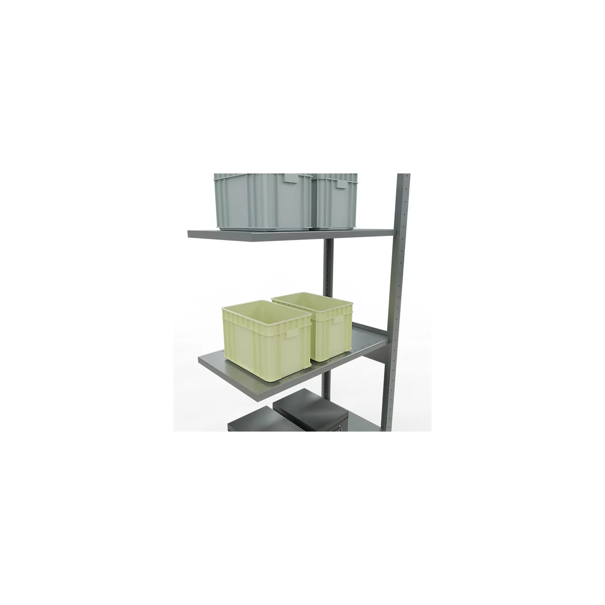 SCHULTE Lagertechnik - Stecksystem Anbauregal - 2500x 750x400 mm, Typ 150 kg