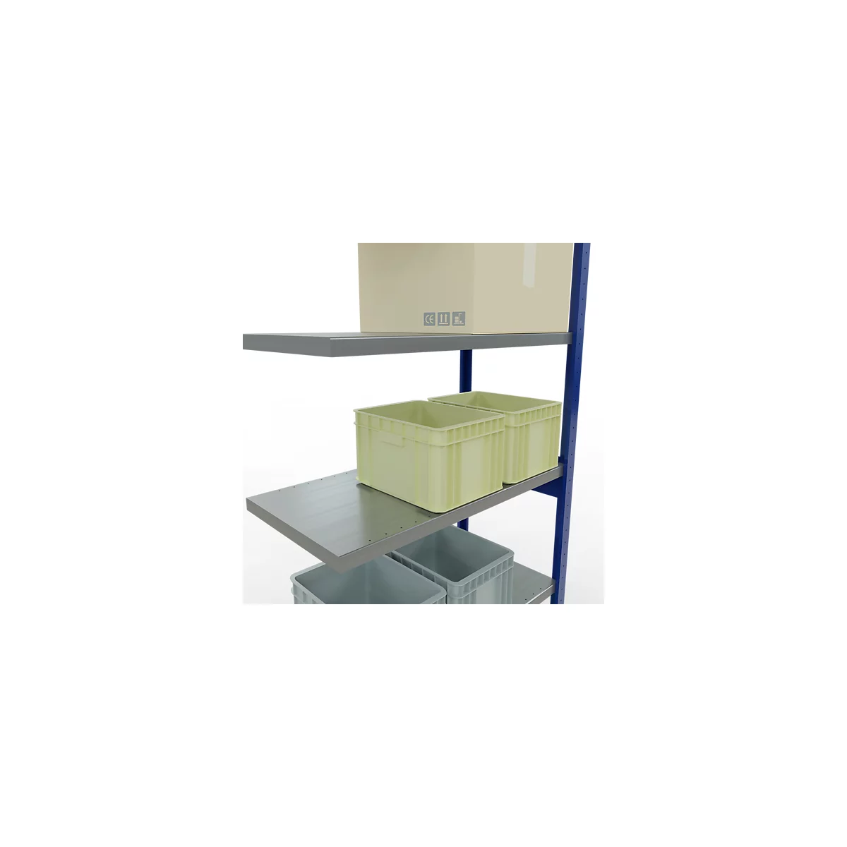 SCHULTE Lagertechnik - Stecksystem Anbauregal - 2500x1000x500 mm, Typ 250 kg