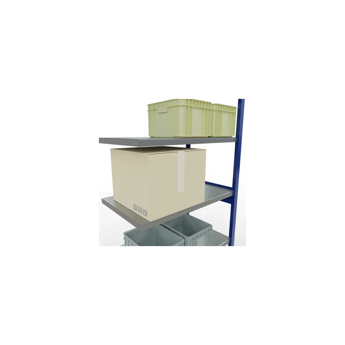 SCHULTE Lagertechnik - Stecksystem Anbauregal - 2500x1000x600 mm, Typ 250 kg
