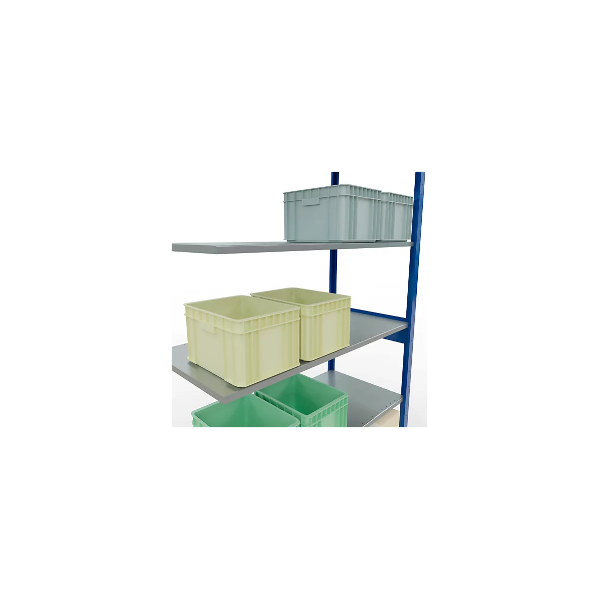 SCHULTE Lagertechnik - Stecksystem Anbauregal - 2500x1300x600 mm, Typ 150 kg