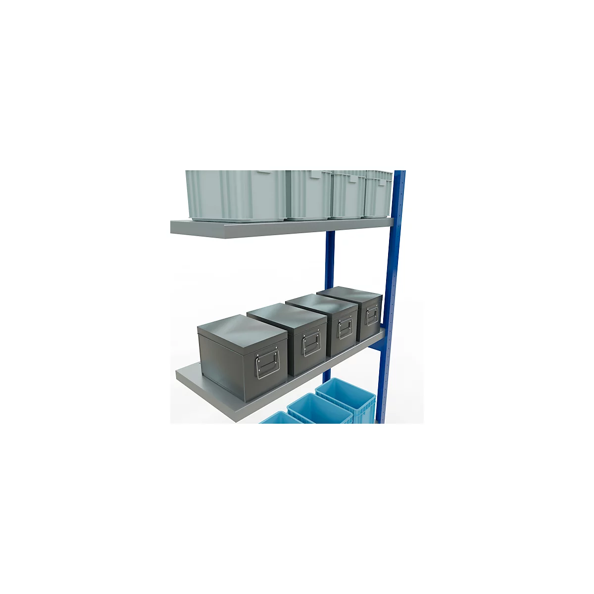 SCHULTE Lagertechnik - Stecksystem Anbauregal - 3000x1000x400 mm, Typ 250 kg