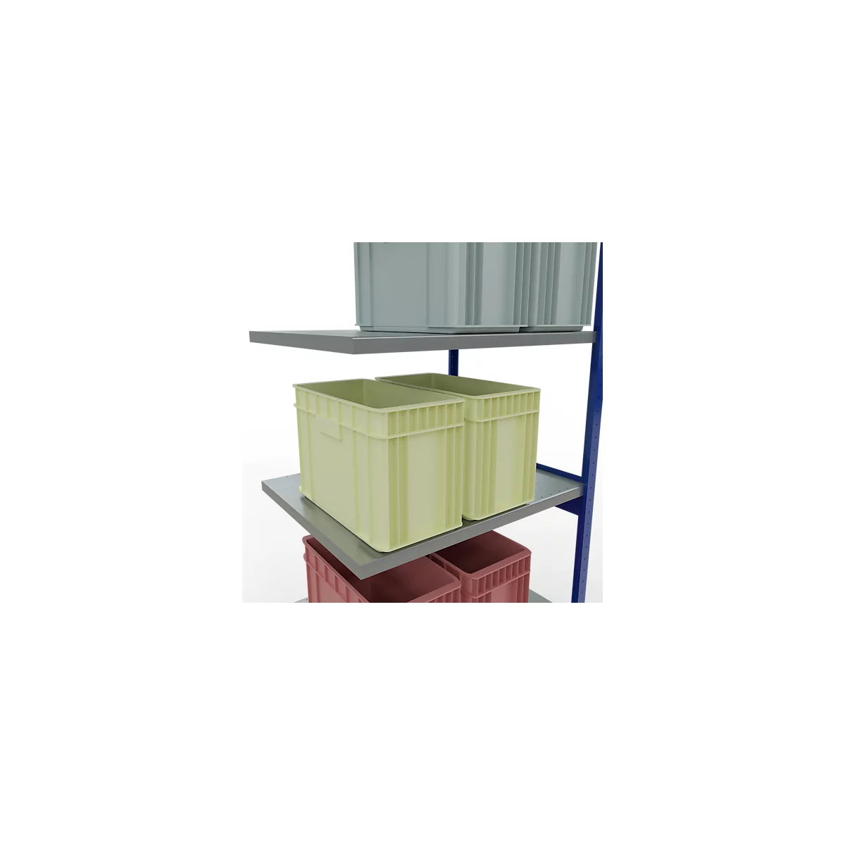 SCHULTE Lagertechnik - Stecksystem Anbauregal - 3000x1000x800 mm, Typ 250 kg