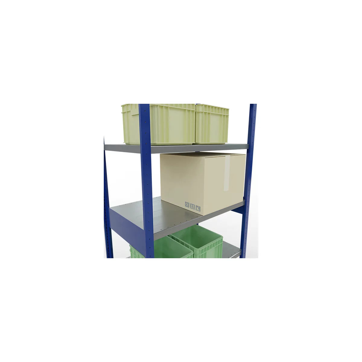 SCHULTE Lagertechnik - Stecksystem Grundregal - 2500x1000x600 mm, Typ 250 kg