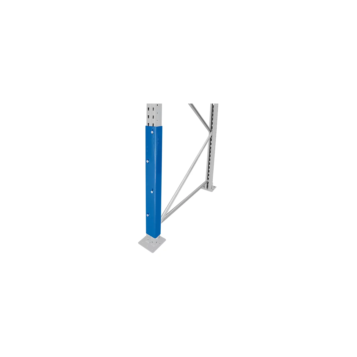 Schulte Lagertechnik Stützenschutz für Ständerrahmen S625-A18, S635-B20 und S645-B25, H 800 mm, blau