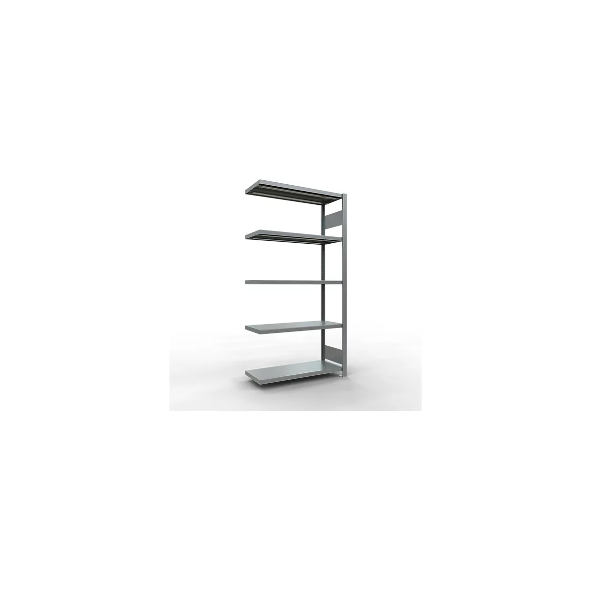 Schulte Lagertechnik Système de rayonnage à tablettes emboîtable MULTIplus 250, rayonnage annexe, verrou de longueur, 2000x1000x400 mm, 5 tablettes, galvanisé