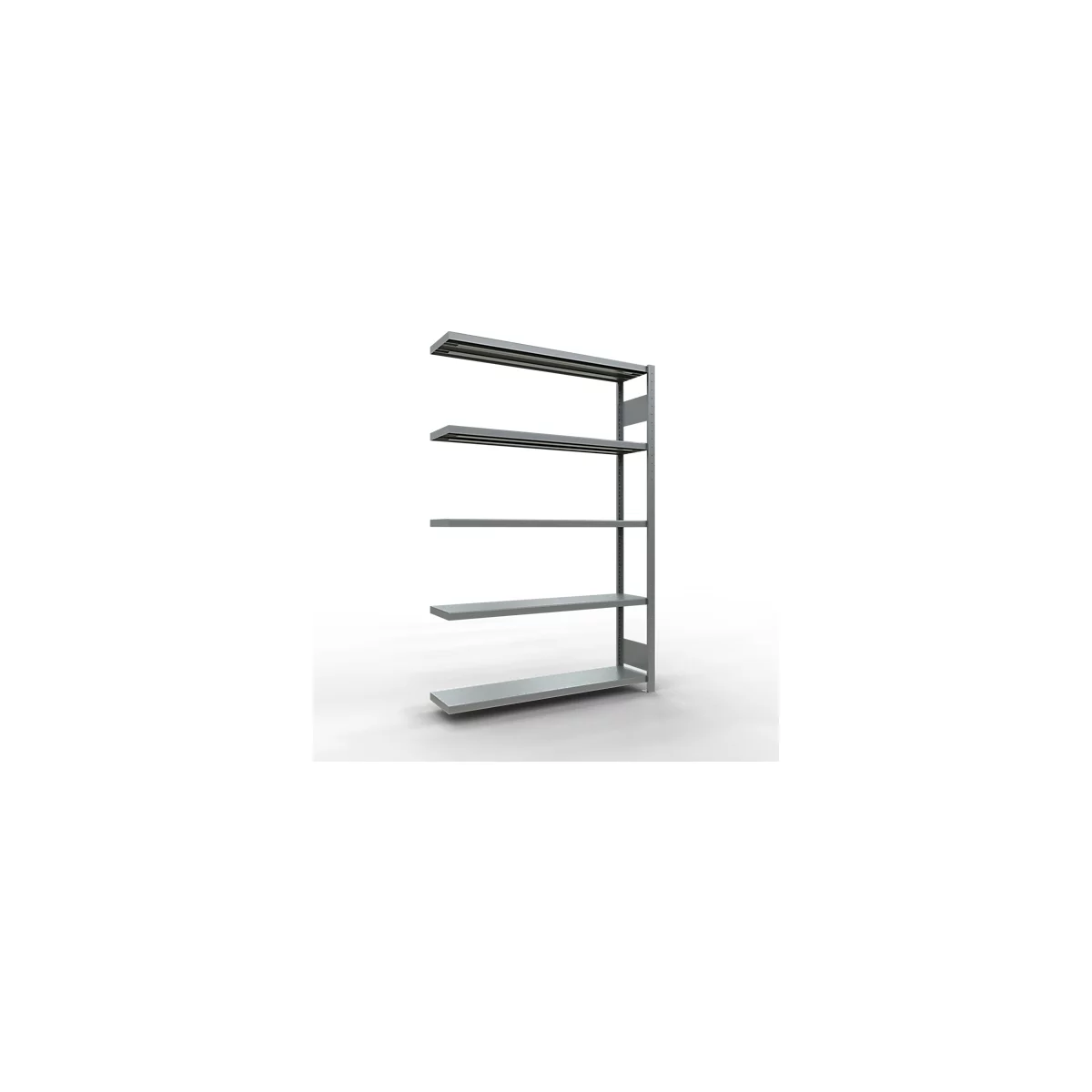 Schulte Lagertechnik Système de rayonnage à tablettes emboîtable MULTIplus 250, rayonnage annexe, verrou de longueur, 2000x1300x300 mm, 5 tablettes, galvanisé