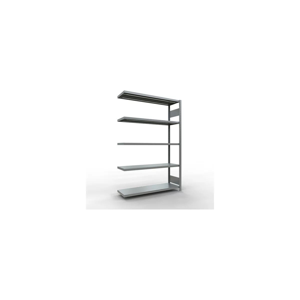 Schulte Lagertechnik Système de rayonnage à tablettes emboîtable MULTIplus 250, rayonnage annexe, verrou de longueur, 2000x1300x400 mm, 5 tablettes, galvanisé