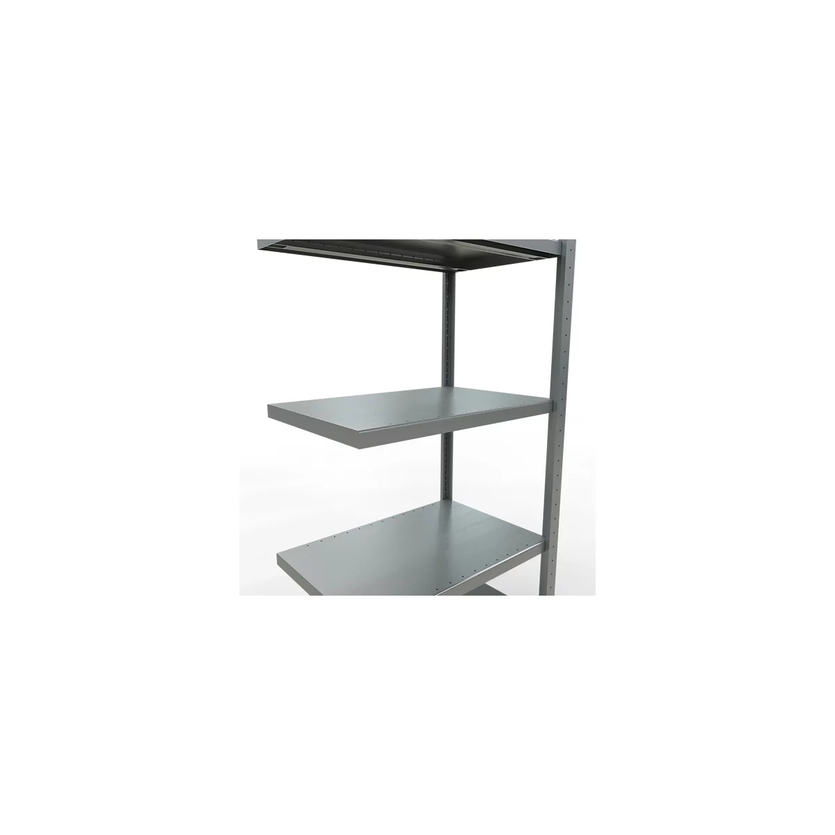 Schulte Lagertechnik Système de rayonnage à tablettes emboîtable MULTIplus 250, rayonnage annexe, verrou de longueur, 2000x750x500 mm, 5 tablettes, galvanisé