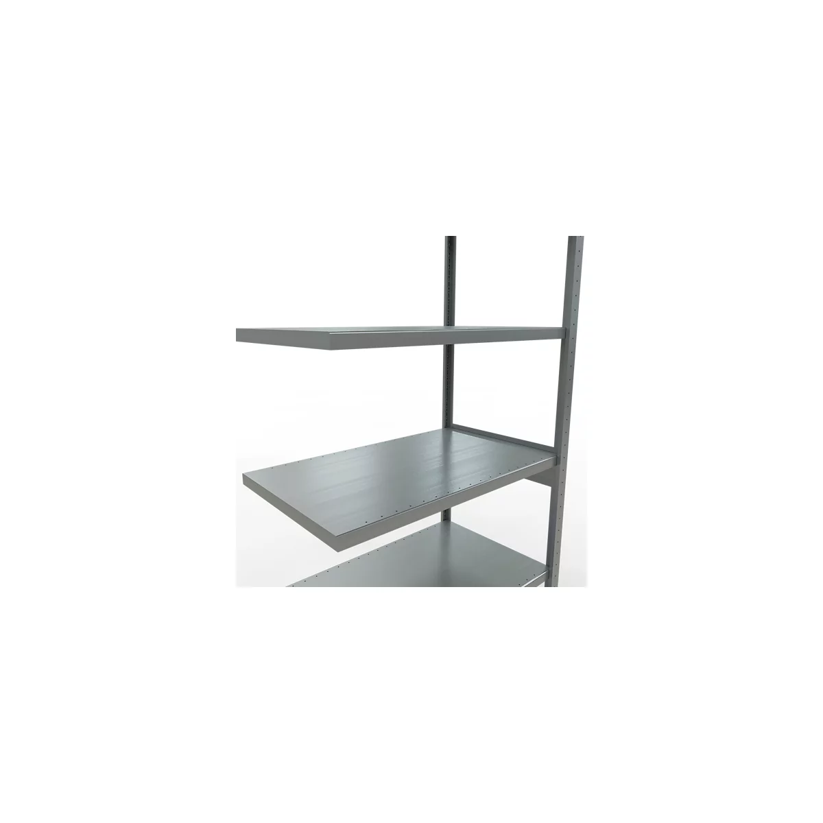 Schulte Lagertechnik Système de rayonnage à tablettes emboîtable MULTIplus 250, rayonnage annexe, verrou de longueur, 2500x1000x600 mm, 6 tablettes, galvanisé